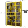 Estante para Livros Montenegro Amarela 18 Prateleiras 21 Nichos Brienza Decor - 2