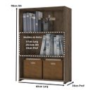 Ver imagem 2 de Estante para Livros e Multiuso Faroé Castani 02 Prateleiras 03 Nichos Brienza Decor