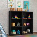 Ver imagem 1 de Estante Infantil para Quarto do Bebê Marrocos Preta 06 Nichos Brienza Decor