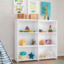 Ver imagem 1 de Estante Infantil Branca para Quarto do Bebê Marrocos 06 Nichos Brienza Decor