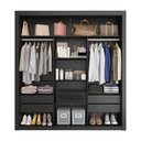 Ver imagem 3 de Closet Casal 4 Gavetas Amoudi Móveis Preto Tx