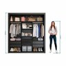Closet Casal 4 Gavetas Amoudi Móveis Preto Tx - 8