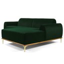 Ver imagem 4 de Sofá 3 Lugares Lisboa D07 com Chaise Direita 230cm Veludo Esmeralda - D’Rossi