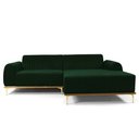 Ver imagem 1 de Sofá 3 Lugares Lisboa D07 com Chaise Direita 230cm Veludo Esmeralda - D’Rossi