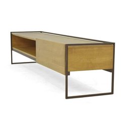Rack para TV de Madeira e Ferro 1 Gaveta 203cm - Turim - 4