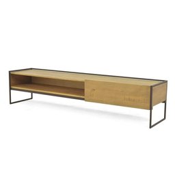 Rack para TV de Madeira e Ferro 1 Gaveta 203cm - Turim - 3