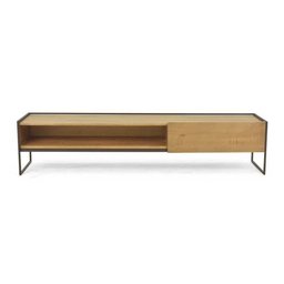 Rack para TV de Madeira e Ferro 1 Gaveta 203cm - Turim - 2