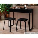 Ver mais imagens de Kit 2 Banquetas Sala Jantar 1748 4 Un Preto/ Courano Preto - Carraro