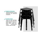 Ver imagem 4 de Kit 2 Banquetas Sala Jantar 1748 4 Un Preto/ Courano Preto - Carraro