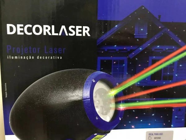 Projetor Laser 12W Star Bivolt Estrutura Preta com Controle - Decorlaser - 2
