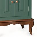 Ver imagem 3 de Gabinete para Banheiro 2 Portas com Cuba Dália 3057 - Verde Musgo/imbuia Glazer