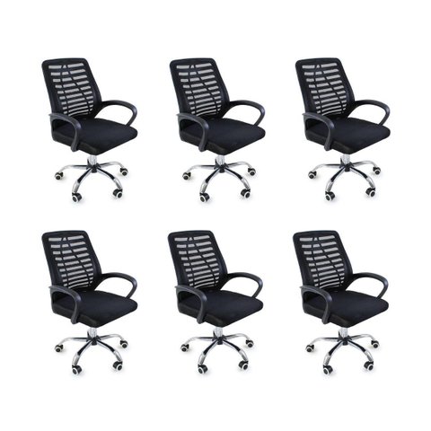 Cadeira de Escritório Ergonômica Branca Mesh 97-89cm