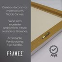 Ver imagem 6 de Quadro Decorativo Flores Cerejeiras Brancas e Dourado para Sala Escritórios em Tecido Canvas Framez