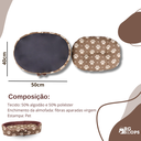 Ver imagem 3 de Cama Oval Caminha De Pet Pequeno Porte Impermeavel Facil Lavar Marrom Estampas