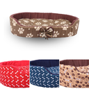 Ver mais imagens de Cama Oval Caminha De Pet Pequeno Porte Impermeavel Facil Lavar Marrom Estampas