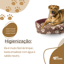 Ver imagem 5 de Cama Oval Caminha De Pet Pequeno Porte Impermeavel Facil Lavar Marrom Estampas