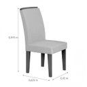 Ver imagem 5 de Conjunto Sala de Jantar Mesa Tampo Vidro/mdf Branco Luna 6 Cadeiras Lunara Rufato