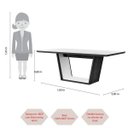 Ver imagem 4 de Conjunto Sala de Jantar Mesa Tampo Vidro/mdf Branco Luna 6 Cadeiras Lunara Rufato