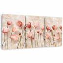 Ver imagem 3 de Conjunto Quadro Decorativo Flores Tulipas Artístico Design Mármore para Sala Quarto em Canvas Framez