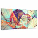 Ver imagem 1 de Conjunto Quadro Abstrato Moderno Decorativo Futurista para Sala Recepção Escritórios Framez