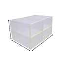 Ver imagem 4 de Kit 4 Caixa Organizadora Sapato Tenis Sapateira Empilhavel M