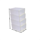 Ver imagem 5 de Kit 4 Caixa Organizadora Sapato Tenis Sapateira Empilhavel M