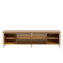 Ver imagem 6 de Rack para TV até 85” 1 Porta com Vidro Reflecta e LED Interno Lincoln Float 212cm Carvalho/Champanhe