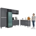 Ver mais imagens de Cozinha Compacta Vanessa e Balcão Gabinete com Pia Tatiane 120cm Cinza - Ajl Móveis