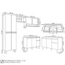 Ver imagem 6 de Cozinha Compacta Vanessa e Balcão Gabinete com Pia Tatiane 120cm Cinza - Ajl Móveis