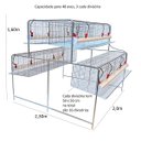 Ver imagem 2 de Kit Gaiola Suspensa para Galinhas Poedeiras 48 Aves Chocmaster Galinha Suspensa