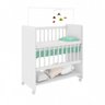 Mini Berço com Grade Móvel e Prateleira Branco Lilies Móveis - 2