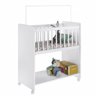 Mini Berço com Grade Móvel e Prateleira Branco Lilies Móveis - 3