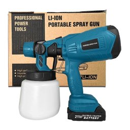 Pistola de Pintura e Pulverizadora 1000ml Portátil 21v com 3 Bicos - sem Fio - 2