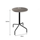 Ver imagem 3 de Mesa Bistrô Barcelona 80cm Cinza/Off White