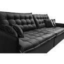 Ver imagem 4 de Sofá Sem Caixa Retrátil e Reclinável 1,75m Cama inBox Versátil Suede Velusoft Preto