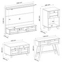 Ver imagem 3 de Painel 72 Pol Aparador 2 Mesas Tr4 Cinamomo Off White Arly
