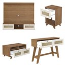 Ver imagem 2 de Painel 72 Pol Aparador 2 Mesas Tr4 Cinamomo Off White Arly