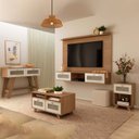 Ver imagem 6 de Painel 72 Pol Aparador 2 Mesas Tr4 Cinamomo Off White Arly