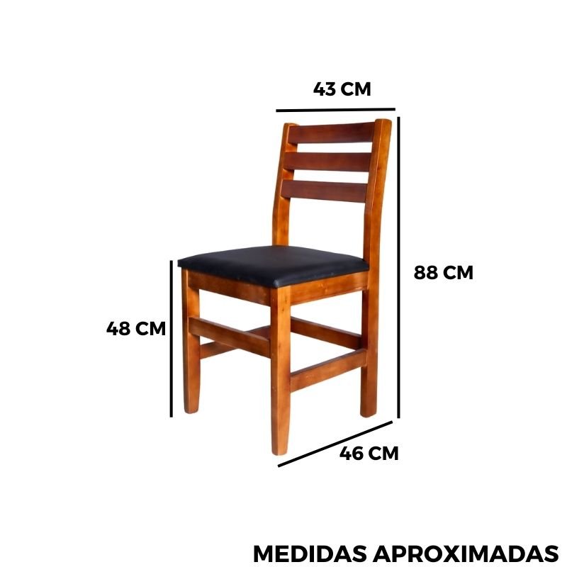Conjunto Fixo 70x70 Mesa com 4 Cadeiras Estofado Cor:imbuia - 4