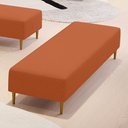 Ver imagem 2 de Puff Decorativo Sala de Estar Bali W01 Pés Palito 190x60cm Tecido Terracota - Lyam Decor