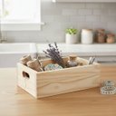 Ver imagem 1 de Caixa Organizadora Multiuso Empilhável Madeira Pinus 30x20 Organizador Cesta Caixote