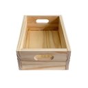 Ver imagem 2 de Caixa Organizadora Multiuso Empilhável Madeira Pinus 30x20 Organizador Cesta Caixote