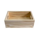 Ver imagem 3 de Caixa Organizadora Multiuso Empilhável Madeira Pinus 30x20 Organizador Cesta Caixote