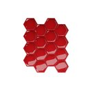 Ver imagem 1 de Pastilha Adesiva Hexagonal Vermelha Lavável Banheiro Cozinha Sala
