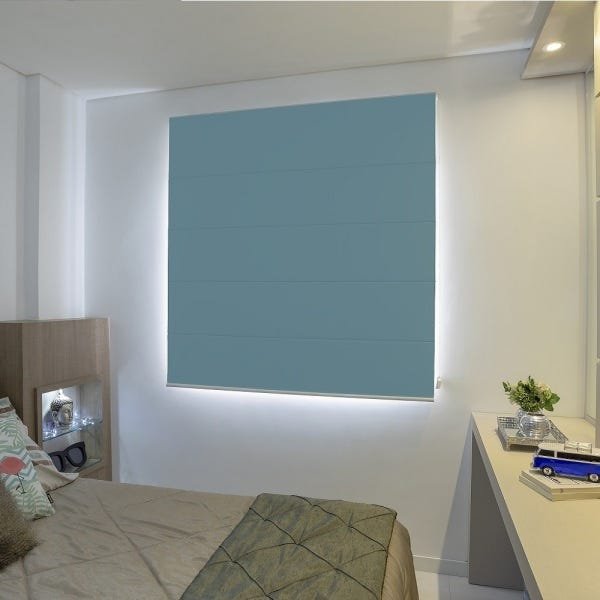 Persiana Romana (1,55Larg. x 2,00Alt.) Blackout Azul- Vogaflex - 1