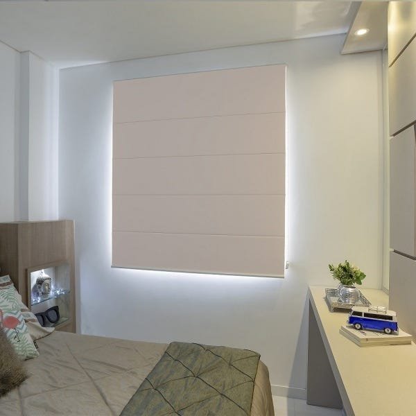 Persiana Romana (2,40Larg. x 2,25Alt.) Blackout Rosa - Vogaflex - 1