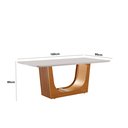 Ver imagem 3 de Conjunto de Jantar Mesa Maceió Tampo MDF e Vidro com 6 Cadeiras Atena Yescasa Bege/Castanho Cinamomo/Pena Caramelo/Off White