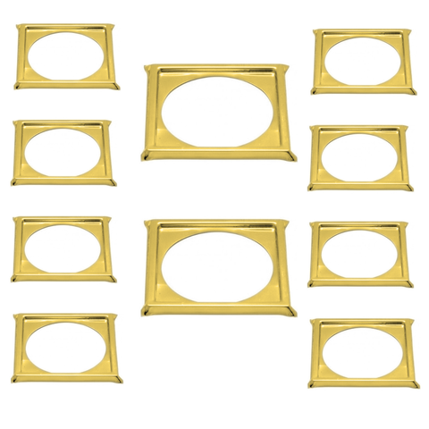 Kit C/10 Porta Grelha Ralo Click 15x15 Suporte Inox Dourado