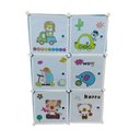 Ver imagem 2 de Armário Modular Infantil Portátil 6 Portas Desmontável Guarda-roupa Organizador de Sapatos e Brinque