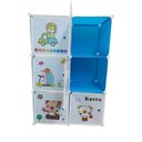 Ver imagem 4 de Armário Modular Infantil Portátil 6 Portas Desmontável Guarda-roupa Organizador de Sapatos e Brinque